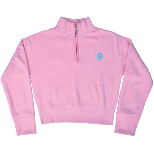 SMILE QUARTER ZIP - PINK
