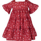 GAME DAY TIER DRESS - BURGUNDY