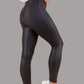 BLACK FAUX LEATHER SKINNY LEGGINGS
