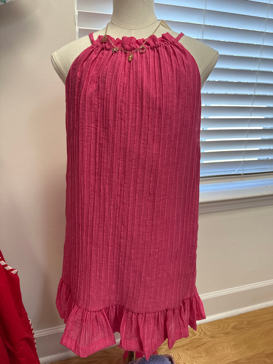 KAYLE HALTER DRESS - PINK
