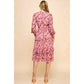 FLORAL PRINT TIERED MIDI DRESS