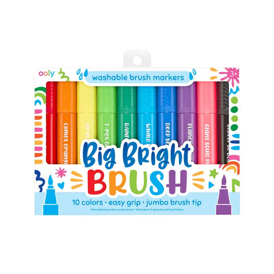 BIG BRIGHT BRUSH MARKERS - SET OF 10