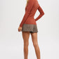 ESSENTIAL RIB TURTLENECK PULLOVER - TERRACOTTA