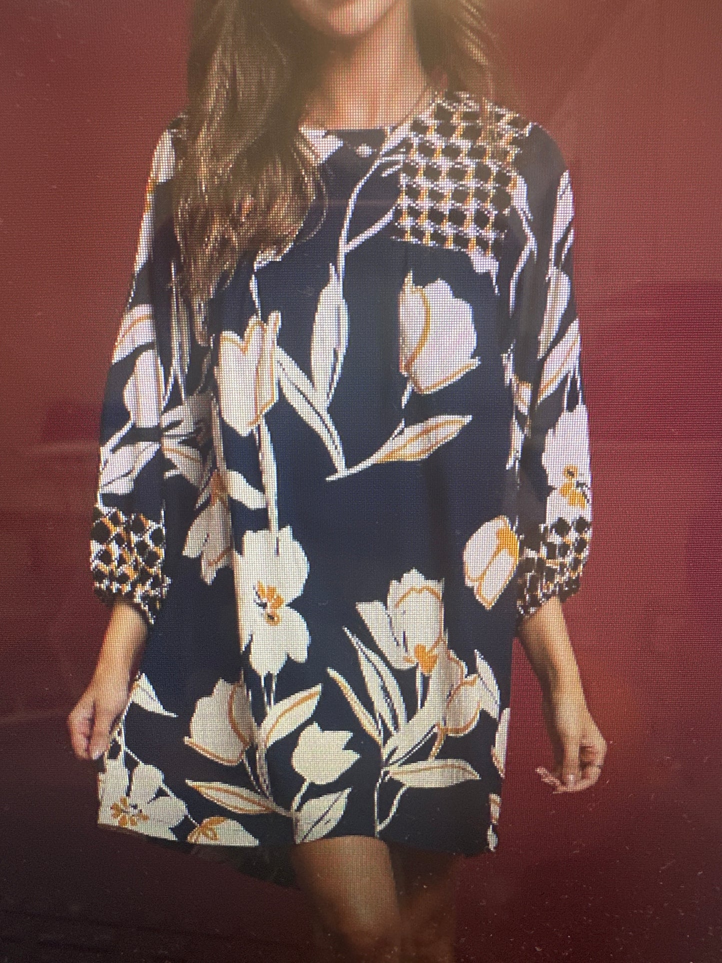 FLORAL HIGH-LOW BABY DOLL DRESS - MIDNIGHT MIX