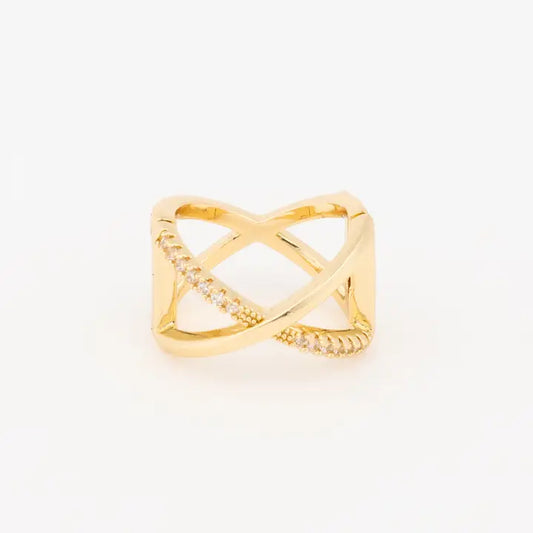 DREW SCARF CHARM - PAVE CRISS CROSS