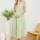 TIE STRAP MIDI DRESS - LIGHT OLIVE