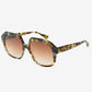 STELLA ACETATE OCTAGONAL SUNGLASSES - BROWN TORTOISE
