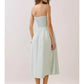 EMBROIDERED FRONT DETAIL SMOCKED BACK DRESS - MINT
