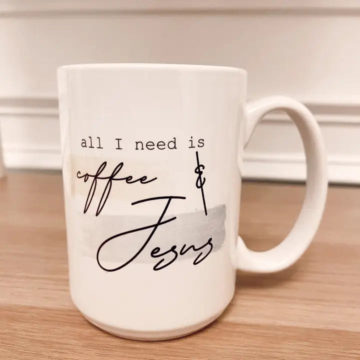 COFFEE & JESUS 15OZ COFFEE MUG