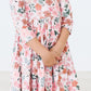 FALL FLORAL 3/4 SLEEVE POCKET TWIRL DRESS