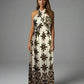 OLIVE VEIL HALTER MAXI DRESS