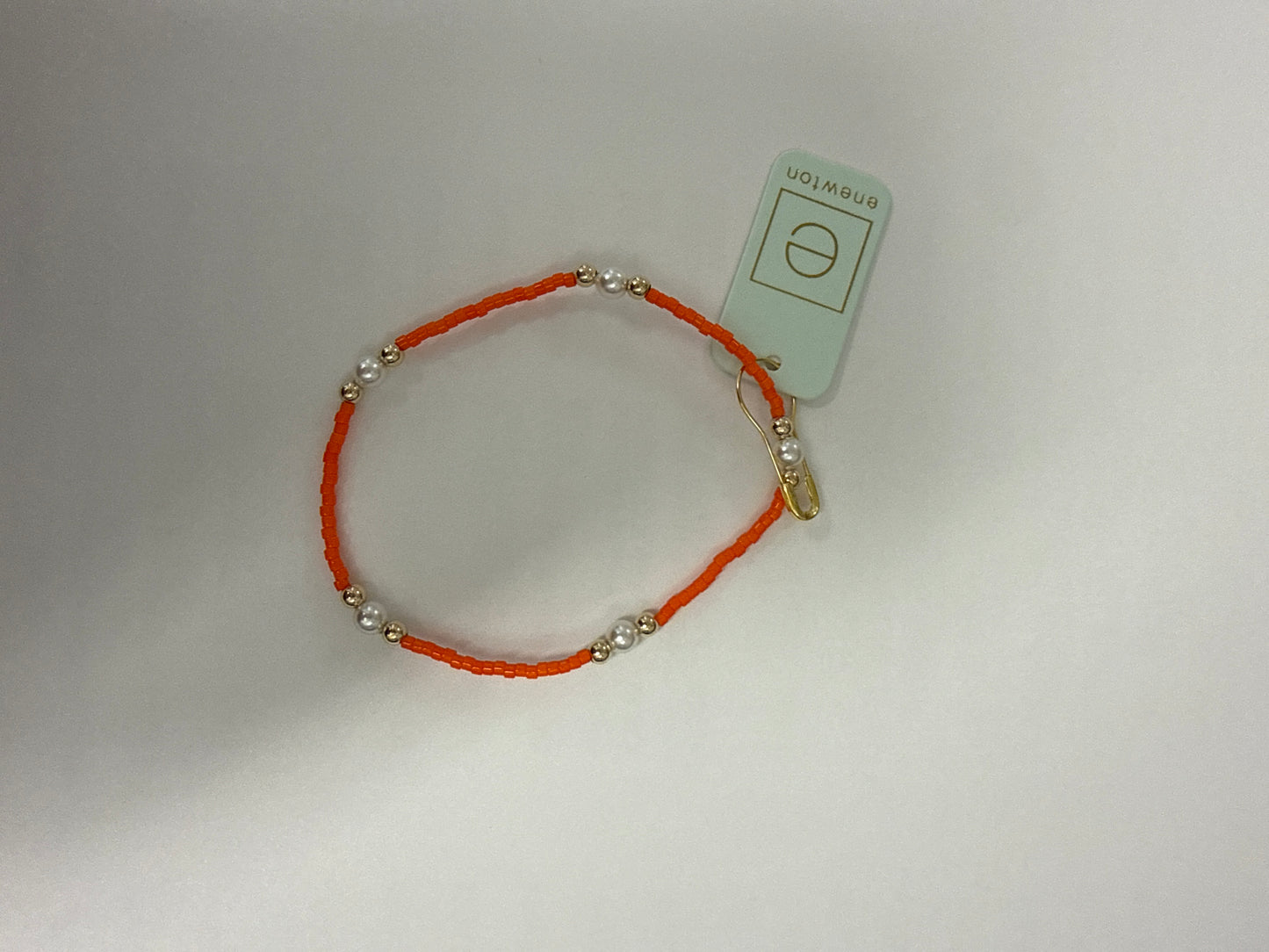 GAMEDAY HOPE PURPOSE PEARL BRACELET - BRIGHT ORANGE