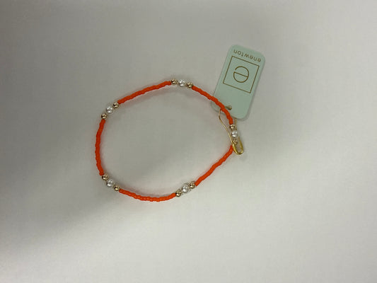 GAMEDAY HOPE PURPOSE PEARL BRACELET - BRIGHT ORANGE