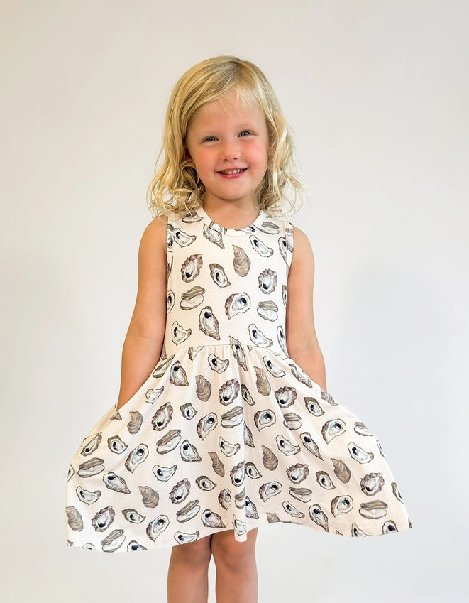 SLEEVELESS DRESS - OYSTERS