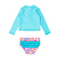 VIBRANT NEON LS ZIPPER RASH GUARD