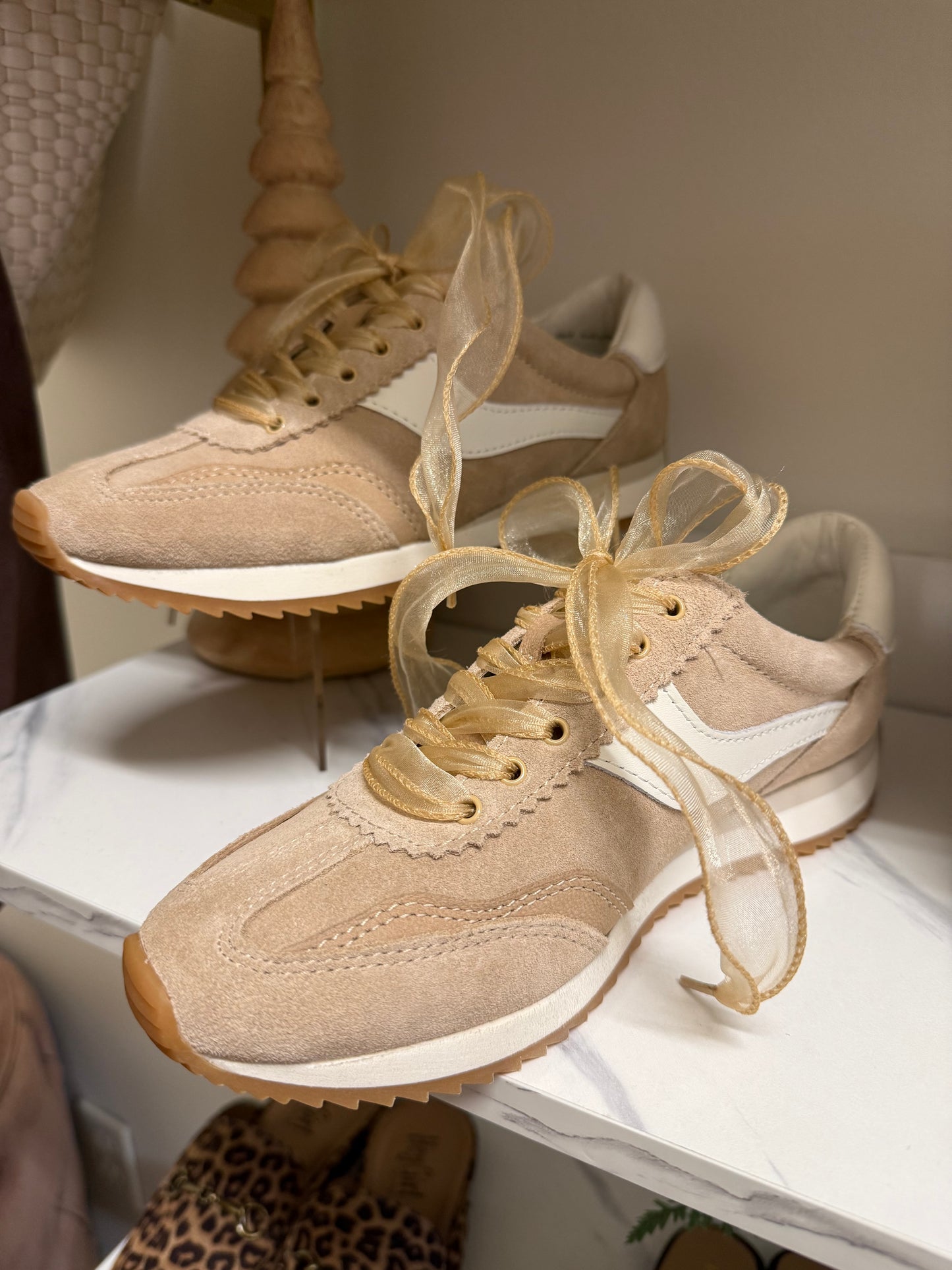 B.NTCD SNEAKER -  DK SAND SUEDE
