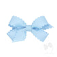 MINI GROSGRAIN HAIR BOW WITH SCALLOP EDGE - ASSORTED COLORS