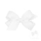 MINI GROSGRAIN HAIR BOW WITH SCALLOP EDGE - ASSORTED COLORS