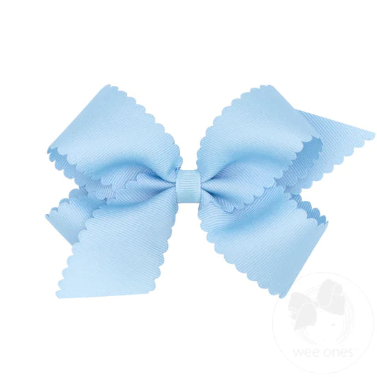 GROSGRAIN SCALLOPED MEDIUM BOW - MIB