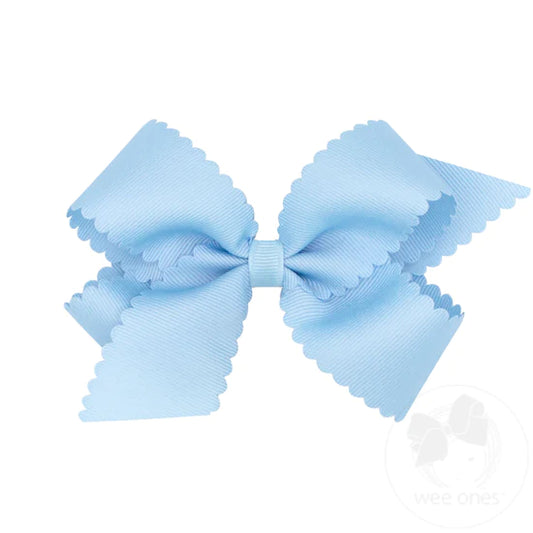 GROSGRAIN SCALLOPED MEDIUM BOW - MIB