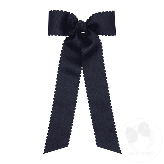MEDIUM SCALLOPED BOWTIE STREAMER BOW - ASSORTED