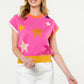 STAR KNIT TOP - PINK