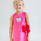 WILMA FAUX WRAP DRESS - ROSEMARY ROSE/RICHMOND RED/APPLE