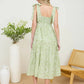 TIE STRAP MIDI DRESS - LIGHT OLIVE