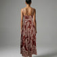 RUST LEAF CODE MAXI DRESS