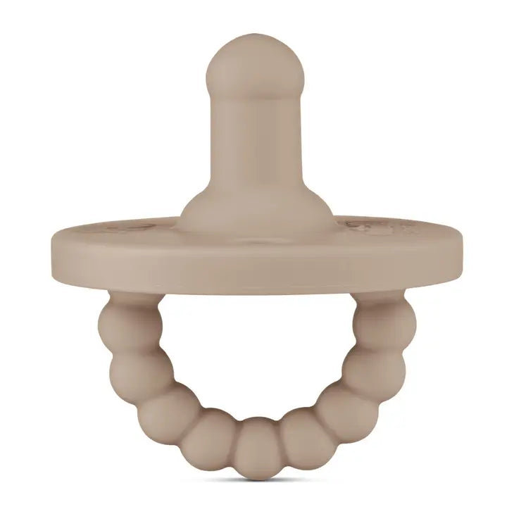 CUTIE PAT ROUND PACIFIER AND TEETHER - DUNE