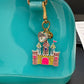 CATE PURSE W/ CASTLE CHARM - AQUA