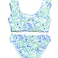 LOREN TWO PIECE SWIM - BLUE GREEN FLORAL