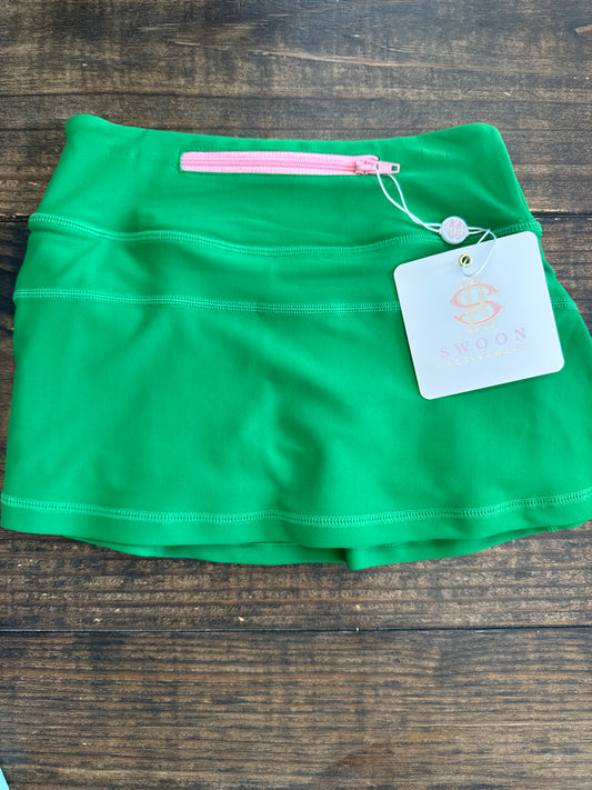 GREEN/PINK TENNIS SKIRT