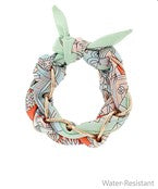 LINKED CHAIN SCARF BRACELET - MINT/GOLD
