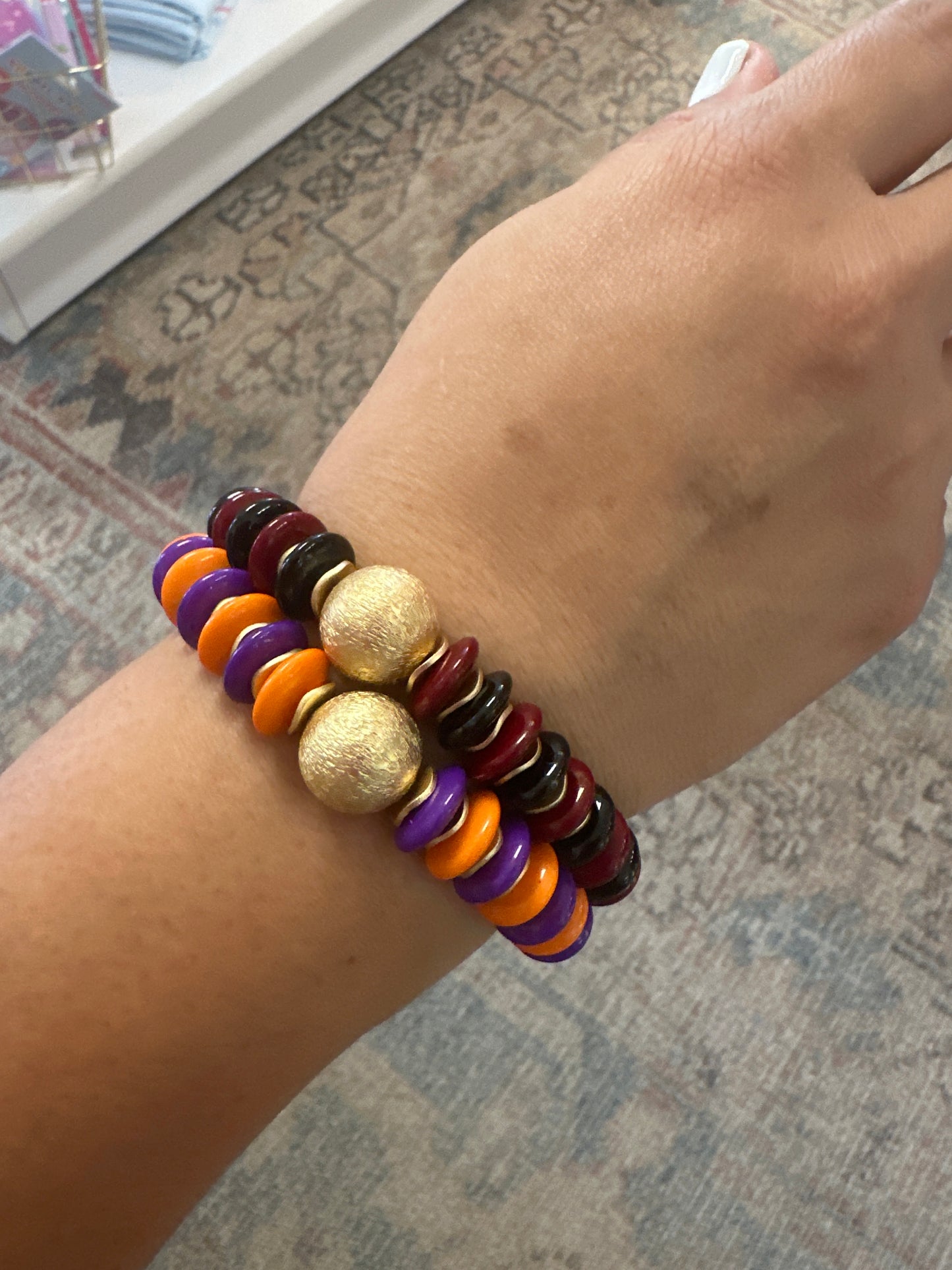 CHLOE BRACELET - GARNET/BLACK