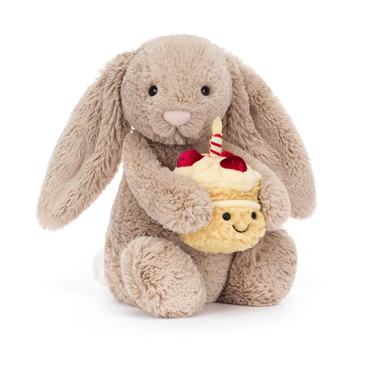 BASHFUL BEIGE BIRTHDAY BUNNY