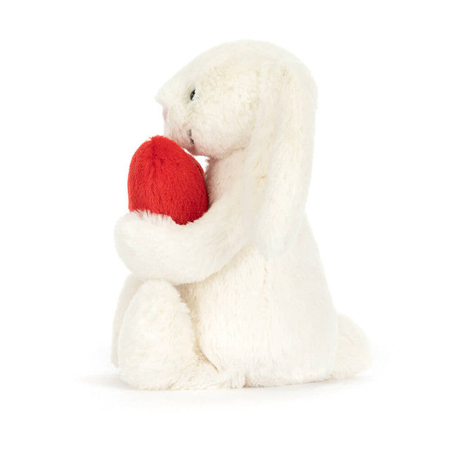 BASHFUL RED LOVE HEART BUNNY - MEDIUM