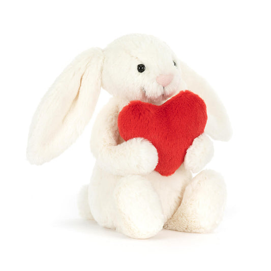 BASHFUL RED LOVE HEART BUNNY - MEDIUM