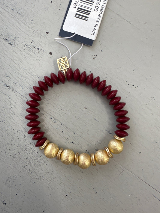LUNA BRACELET GARNET & BLACK