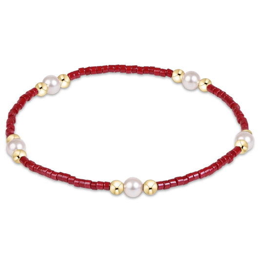GAMEDAY HOPE PURPOSE PEARL BRACELET - MAROON