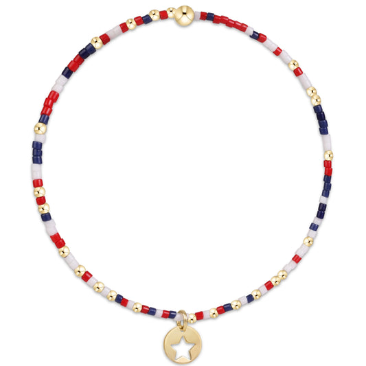 HOPE UNWRITTEN BRACELET - FIRECRACKER - STAR SMALL GOLD DISC