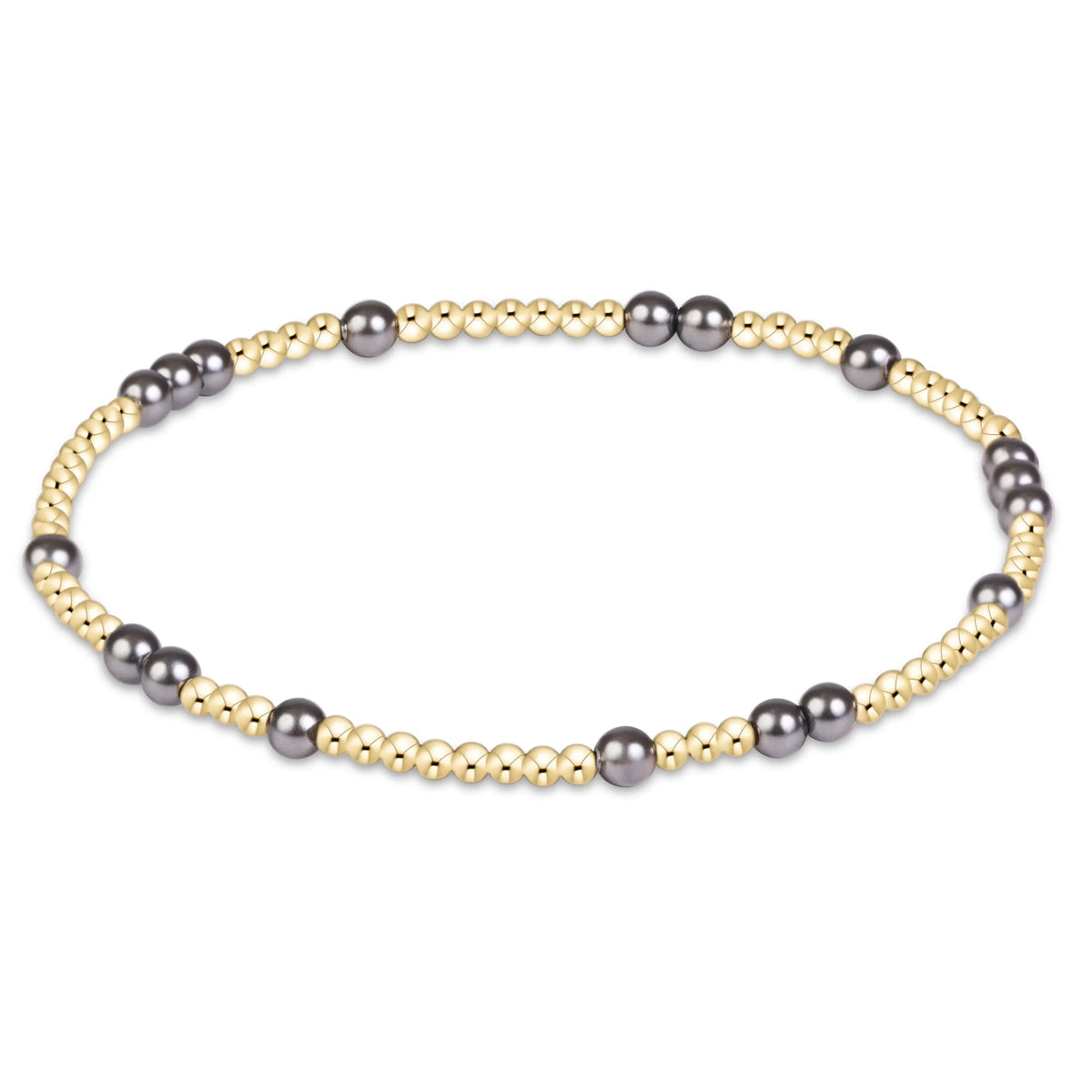 HOPE UNWRITTEN PEARL DARK GREY 3MM BRACELET