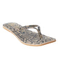 BUNGALOW FLIP FLOP SANDALS - BROWN MULTI SNAKE