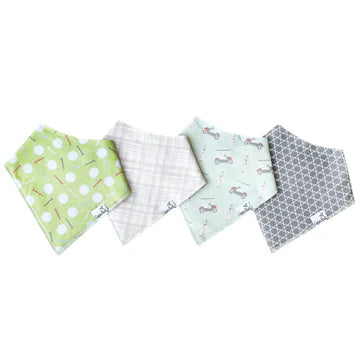 BANDANA BIB SETS - 4PK MORE OPTIONS AVAIL.