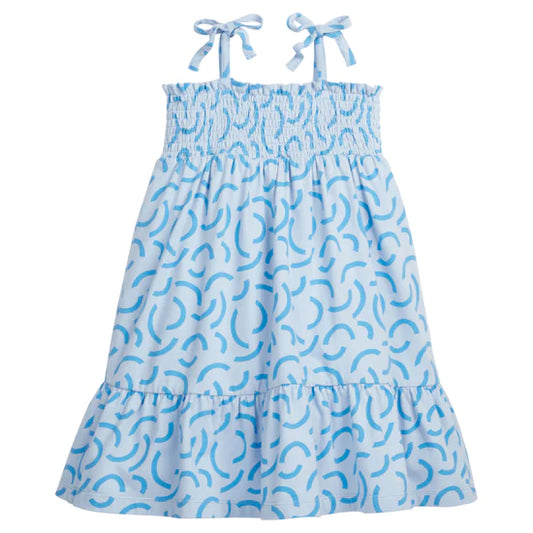 LUCY DRESS - BLUE RIPPLE