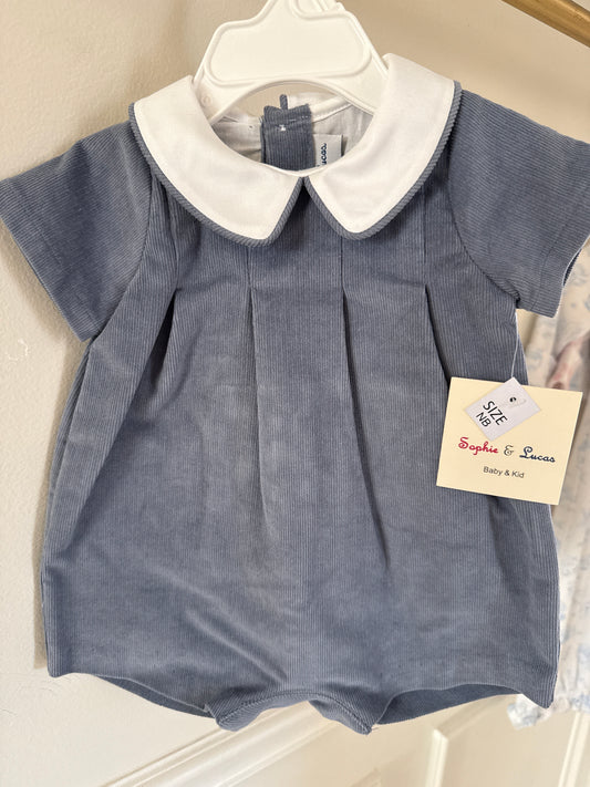 HEIRLOOM CORDUROY BOY BUBBLE - BLUE