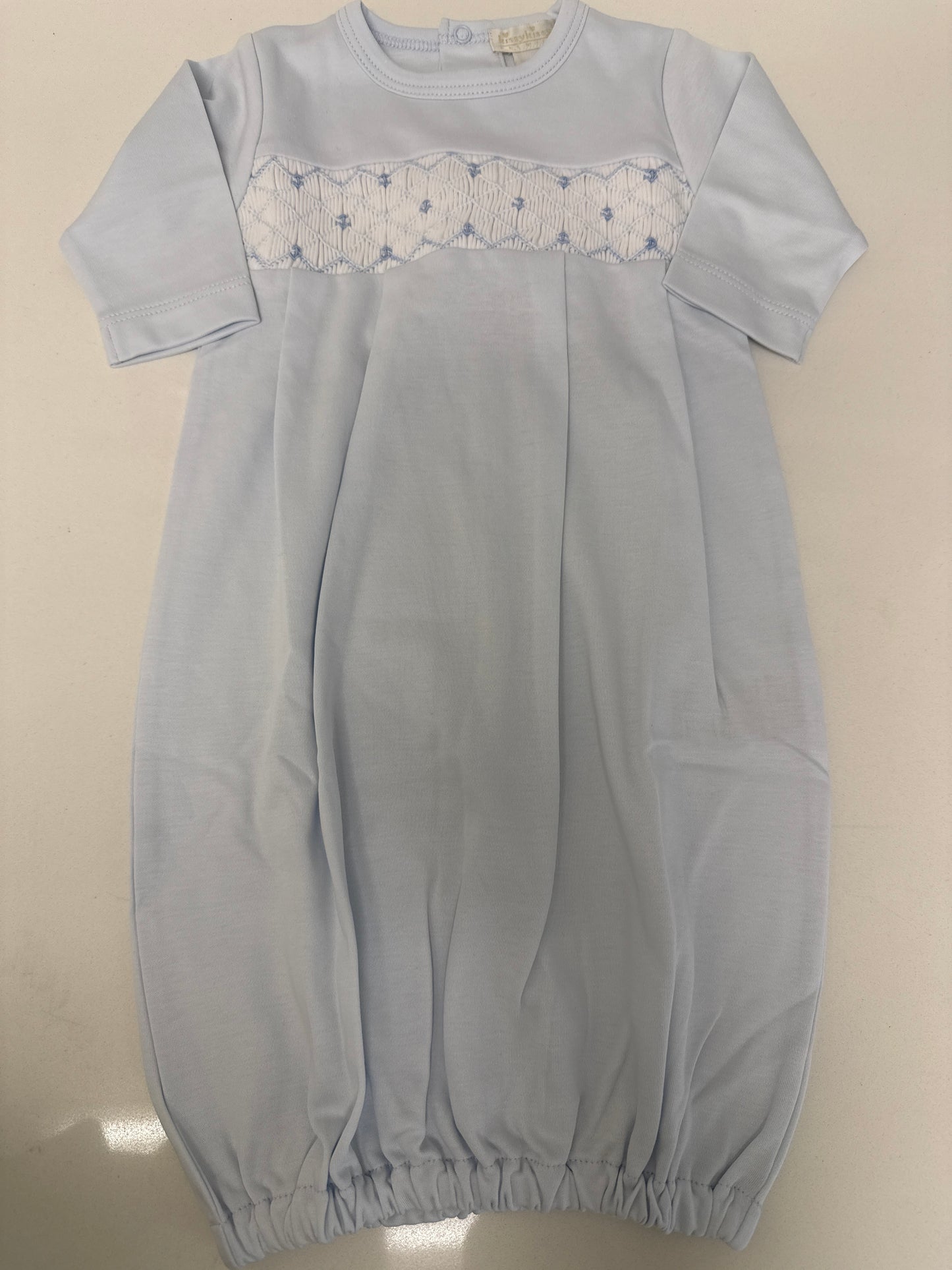 SUMMER ANCHORS SMOCKED SACK - LIGHT BLUE