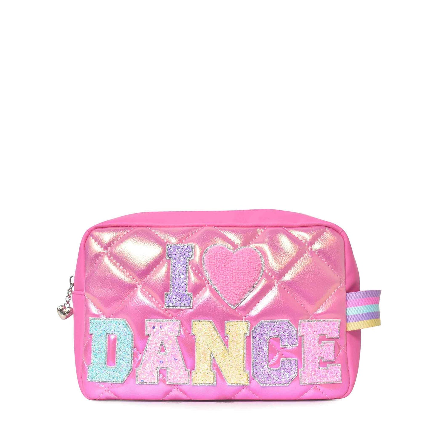 I LOVE DANCE QUILTED POUCH - PINK