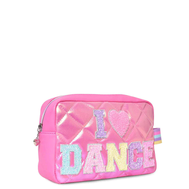 I LOVE DANCE QUILTED POUCH - PINK