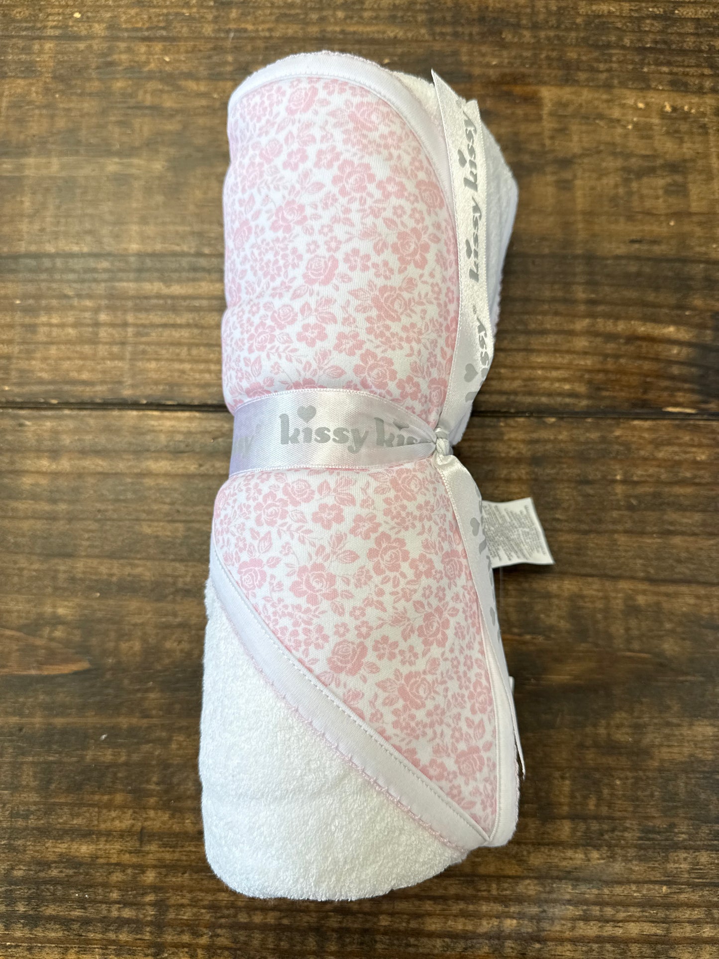 COUNTRY GARDENS HOODED TOWEL - PINK